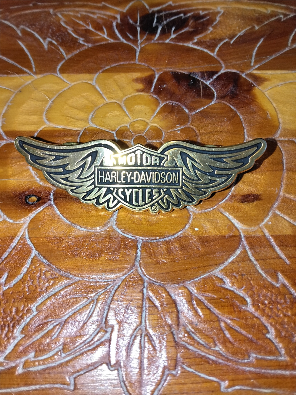 Harley-Davidson Gold Winged Emblem Wall Accent